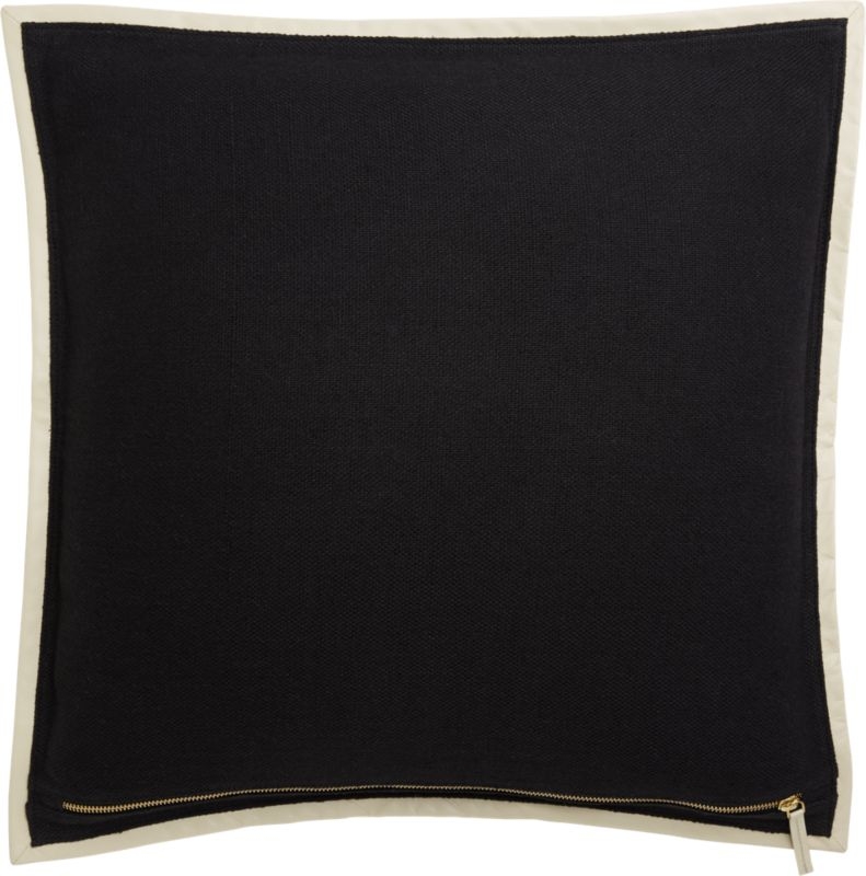 "20"" Delaney Black Linen Pillow with Down-Alternative Insert" - Image 3