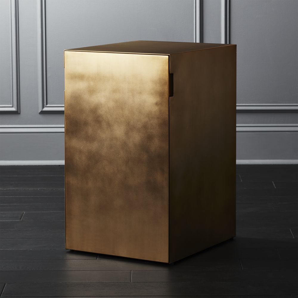 Gold File Cabinet - Image 0