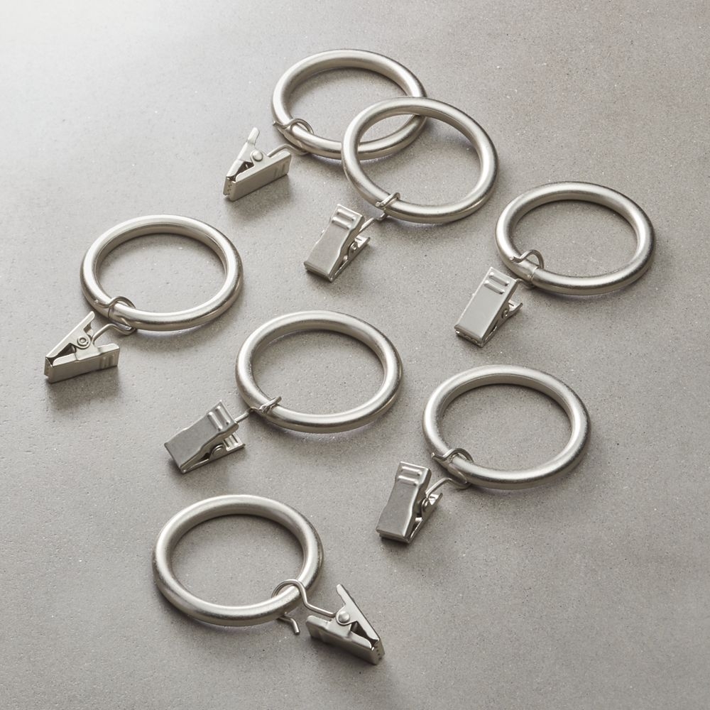 Nickel Curtain Clips - Set of 7 - Image 0