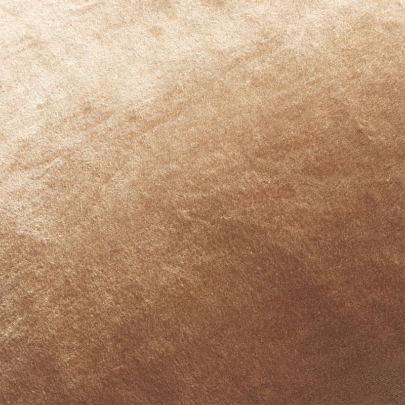 "18"" Copper Crushed Velvet Pillow with Down-Alternative Insert" - Image 4