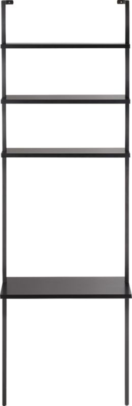 Stairway Black Wall Mount Desk with Shelves 96'' - Image 3