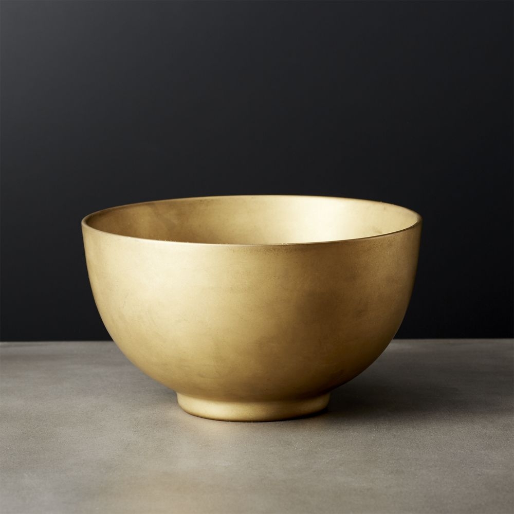 Bruni Matte Large Gold Bowl - Image 0