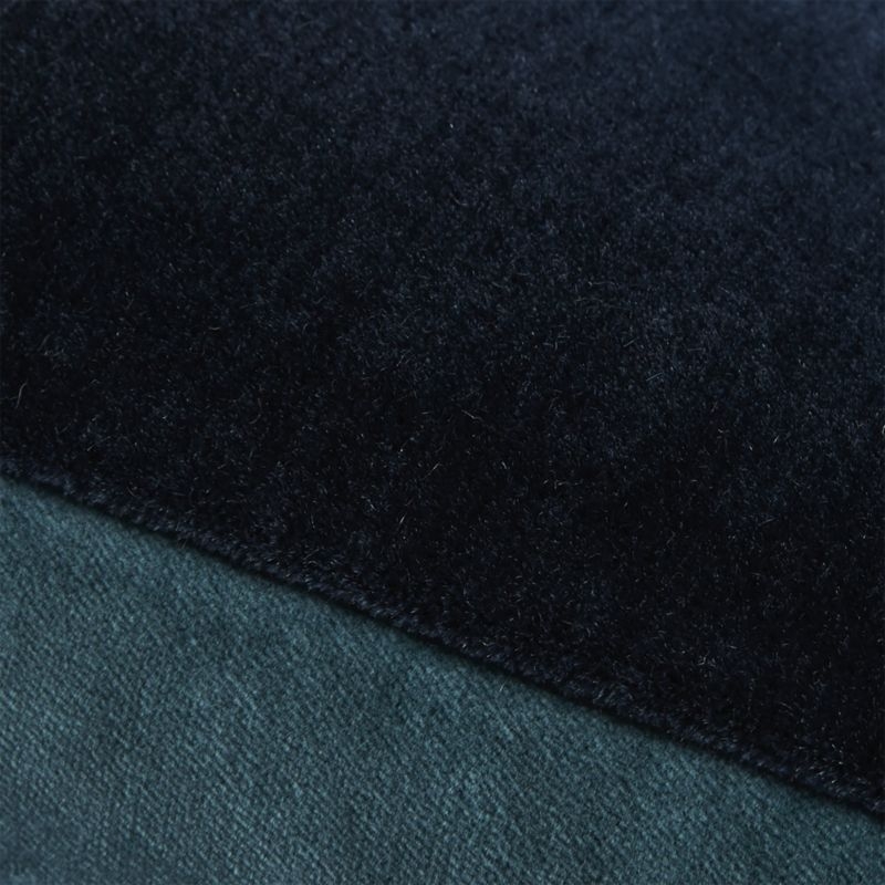 "18"" Mohair Navy Pillow with Down-Alternative Insert" - Image 3