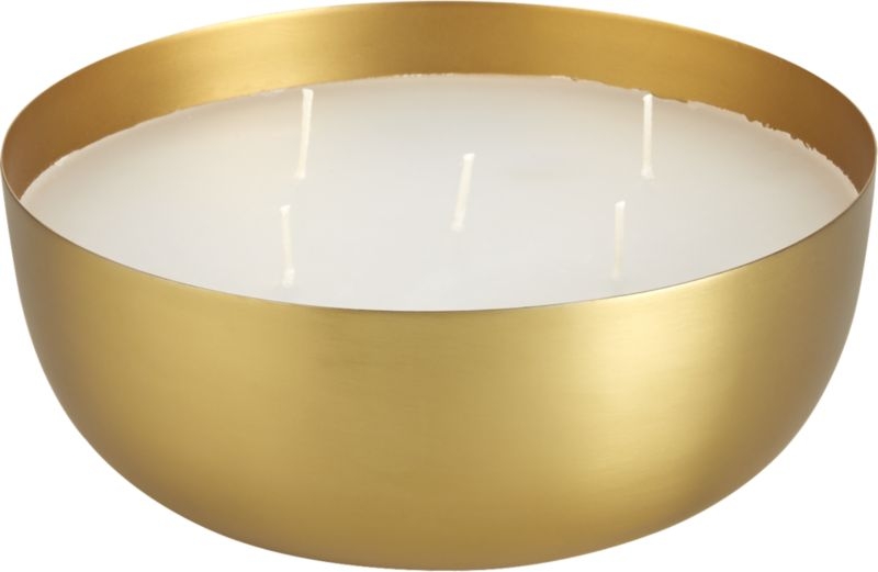 Large Brass Candle Bowl - Image 0