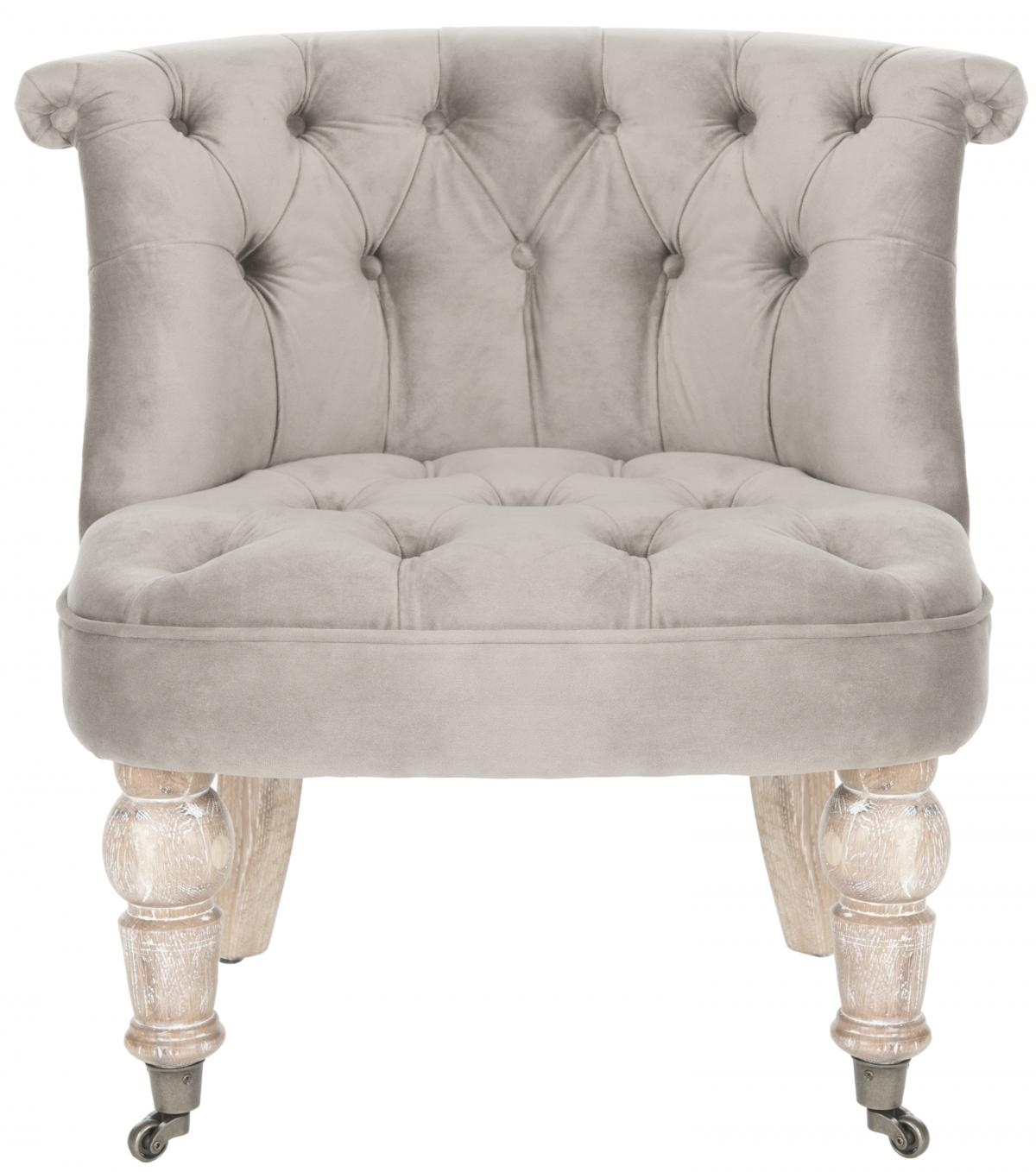 Carlin Tufted Chair - Mushroom Taupe/White Wash - Arlo Home - Image 0