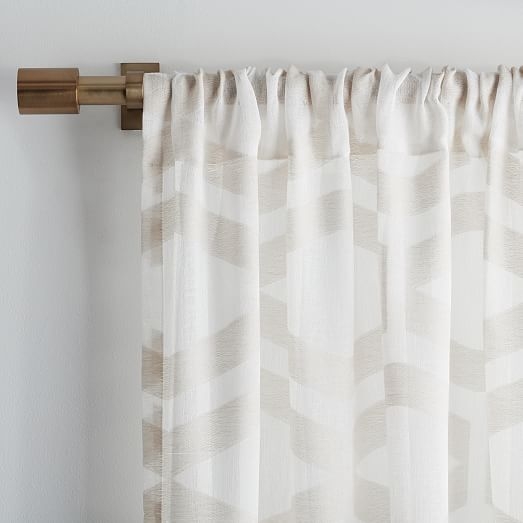 Sheer Clipped Jacquard Curtain - Image 0