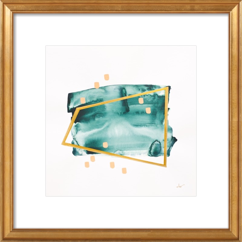 "Box Me In."- 16" x 16"- Gold leaf frame, white mat - Image 0