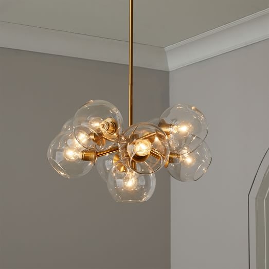 Staggered Glass Chandelier - 9-Light - Image 0
