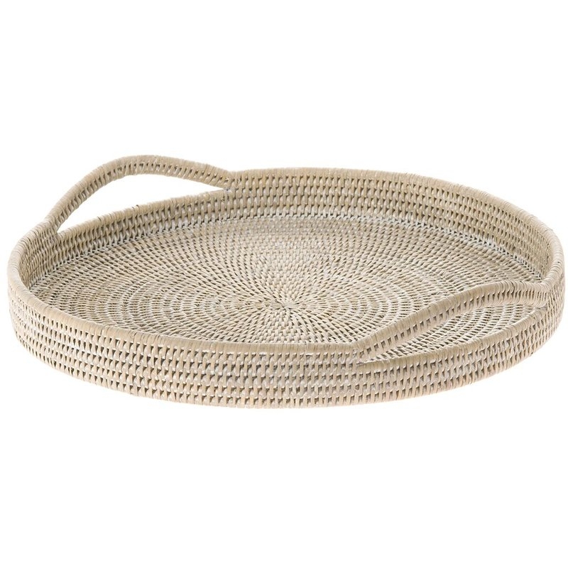 Handwoven Round Serving Tray - Image 0