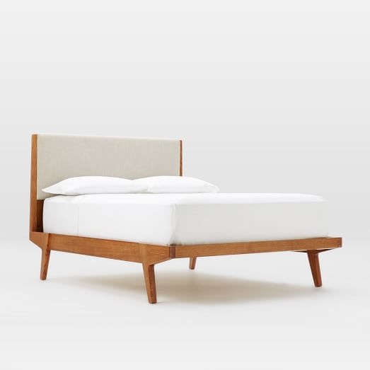 Modern Bed - Linen Weave KING - Image 0