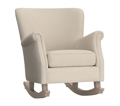 Minna Small Spaces Rocker, Brushed Crossweave Natural - Image 0