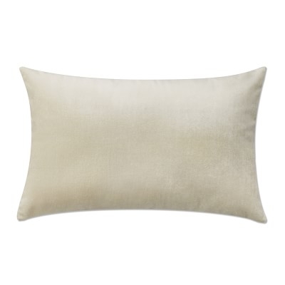 Velvet Lumbar Pillow Cover, 14" X 22", Pearl - Image 0