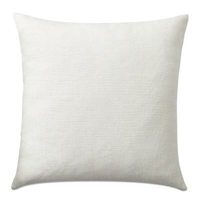 Reversible Belgian Linen Pillow Cover, 22" X 22",Oyster/Natural - Image 0