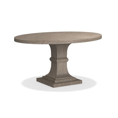 Pedestal Round Dining Table, Brown - Image 1