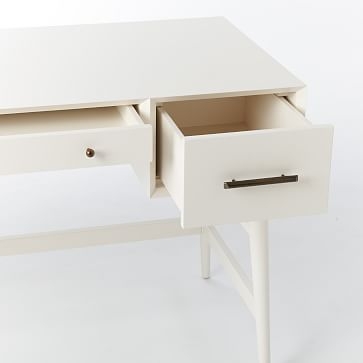 Mid-Century Desk, White - Image 1