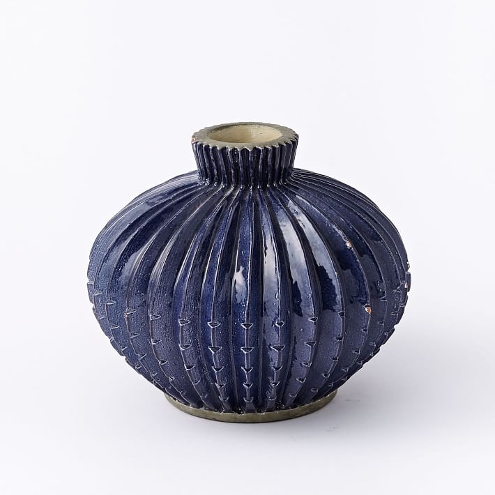 Rustic Pure Vase, Short Wide (6.5”), Nightshade - Image 0