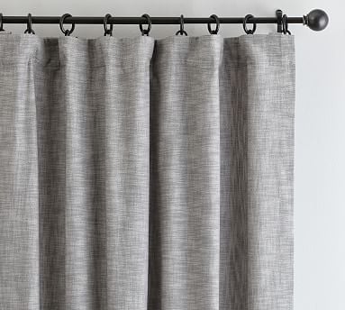 Seaton Textured Cotton Curtain, 50 x 96", Flagstone - Image 1