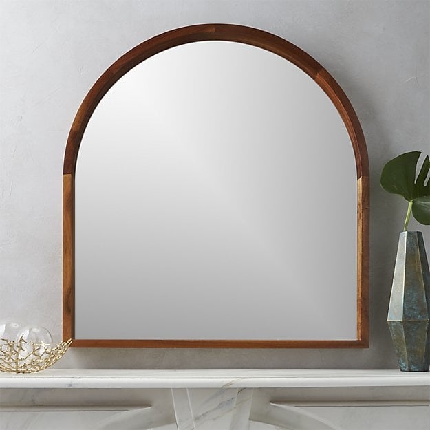 Acacia Wood Mantel Mirror - Image 0