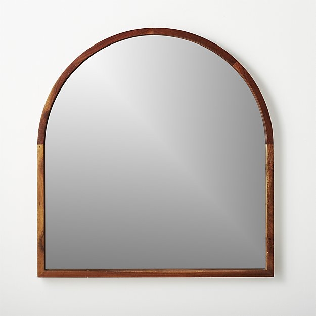 Acacia Wood Mantel Mirror - Image 1