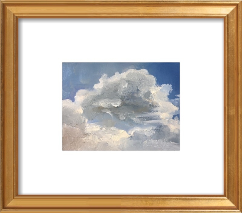 Clouds - Framed Art Print, Gold Leaf 10" x 8" - Image 0
