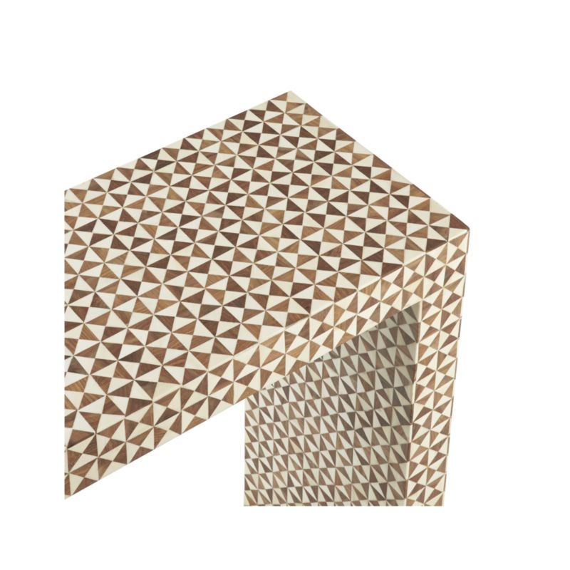 Intarsia 50" Rectangular Mosaic Teak Wood Console Table - Image 6