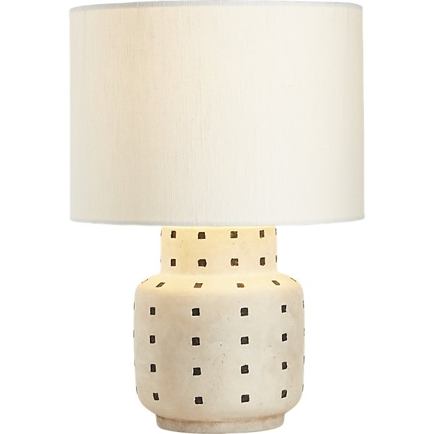 Grid Black and White Polka Dot Table Lamp - Image 4