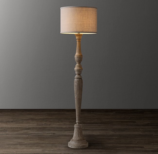 AMBROSE FLOOR LAMP BASE - WEATHERED - Image 1