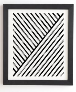 Geometric Stripe Pattern - Black Frame - Image 0