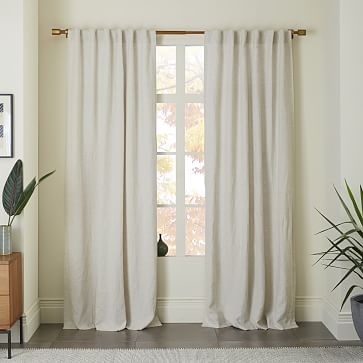 Belgian Linen Curtain, Natural, 48"x84" - Image 0