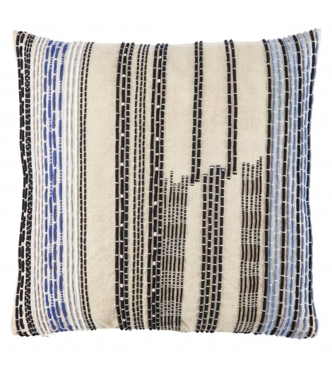 CASSIA PILLOW, BLUE AND BLACK - Image 0