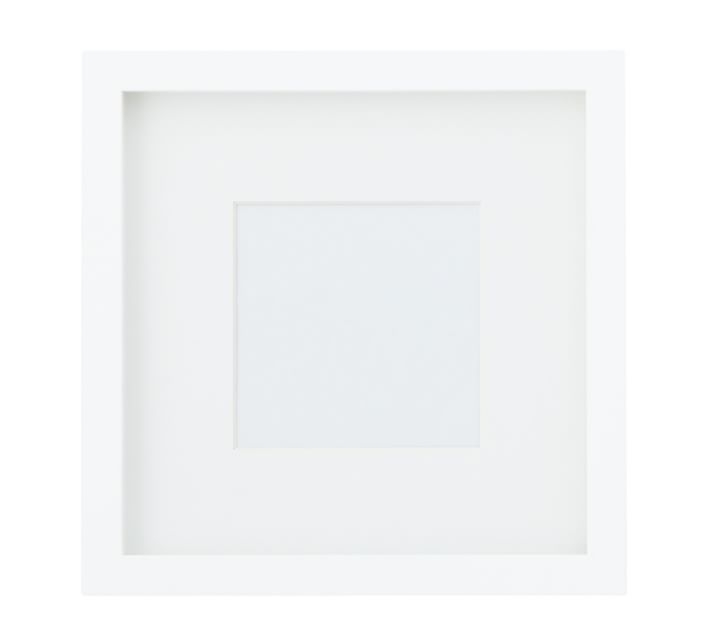 WOOD GALLERY SINGLE OPENING FRAMES - 5"x5" Opening - Modern White - Image 0