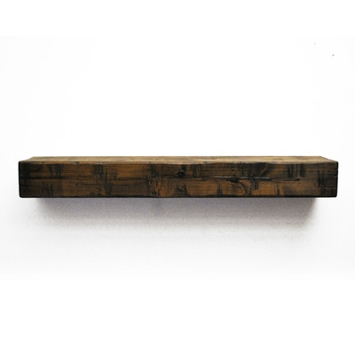 Rustic Fireplace Mantel Shelf 60" - Dark Chocolate Satin - Image 0