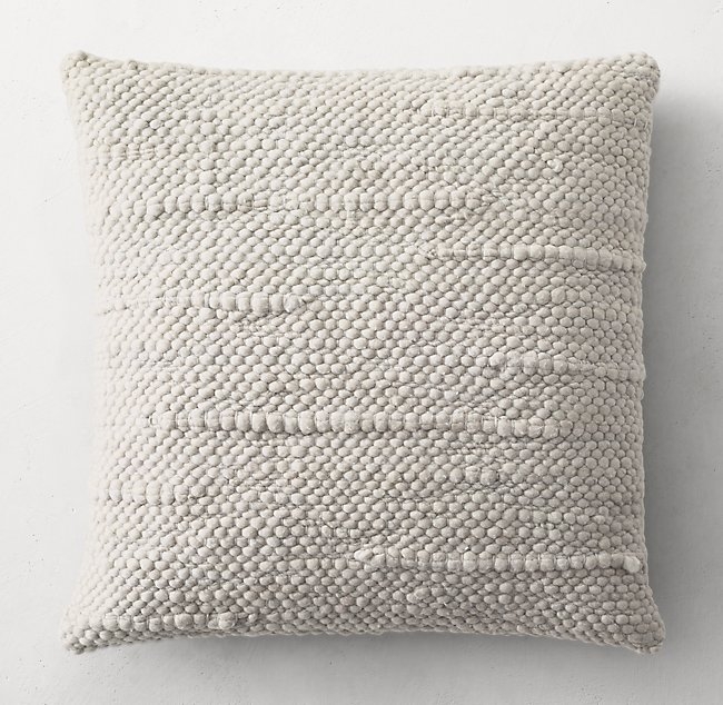 TEXTURED MERINO WOOL ABSTRACT PILLOW COVER - SQUARE - Image 0