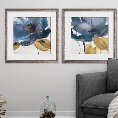 'Blue Note' 2 Piece Framed Graphic Art Print Set - Image 0