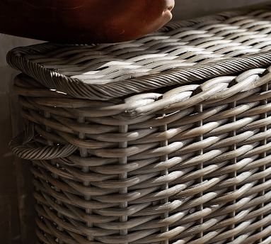 Aubrey Woven Oversized Lidded Basket - Image 2