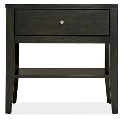One-Drawer Nightstand (charcoal/Stainless steel) - Image 0