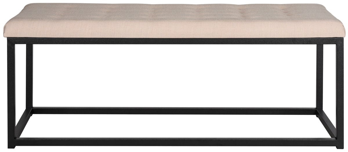 Reynlds Bench - Beige/Black - Safavieh - Image 0