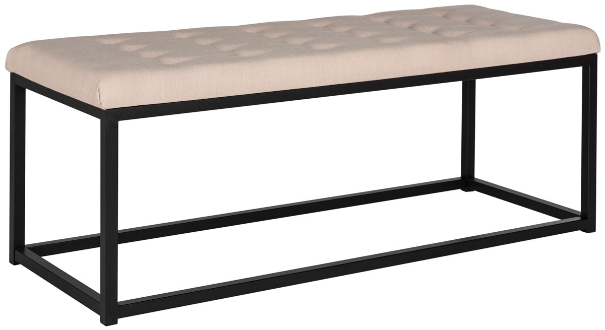 Reynlds Bench - Beige/Black - Safavieh - Image 1