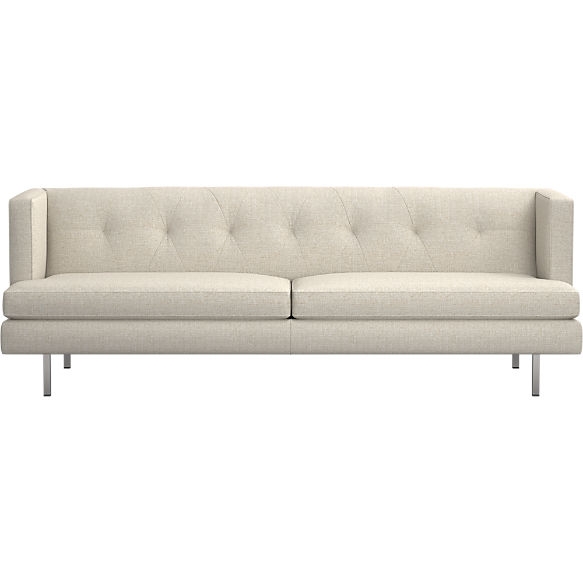 avec grey sofa with brushed stainless steel legs - Image 0