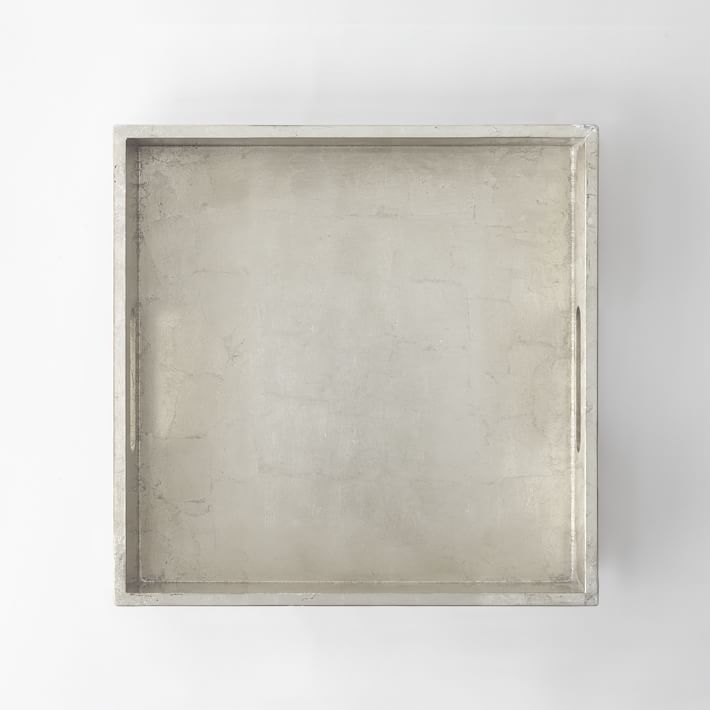 Lacquer Trays - Square Silver - Image 0