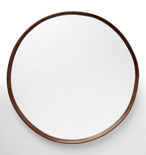 Bentwood Round Walnut Mirror - Image 2
