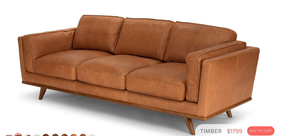 Timber Charme Tan Sofa - Image 4