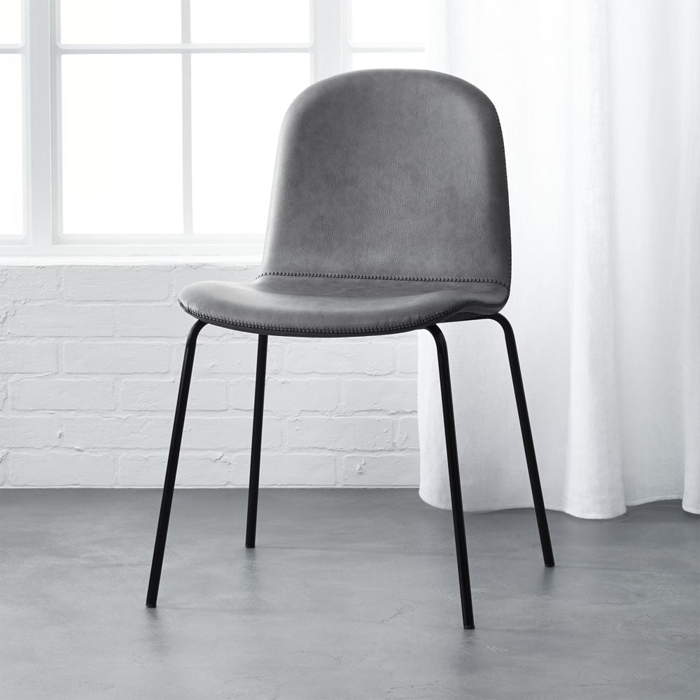 Primitivo Grey Faux Leather Chair - Image 0