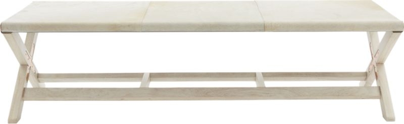 Curator White Hide Bench - Image 3