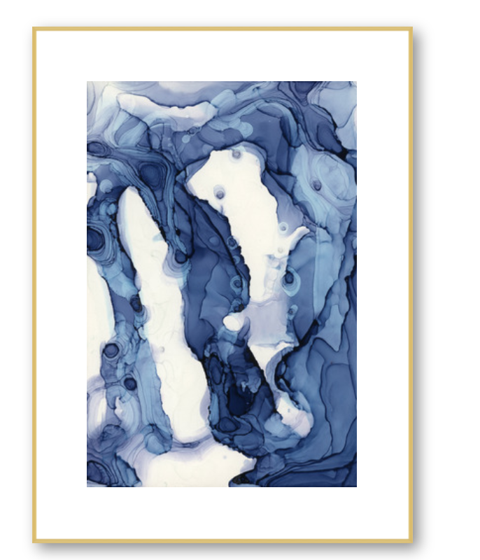 Blueline No. 1 20" x 28" frosted gold frame - Image 0