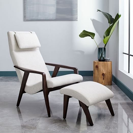 Contour Mid-Century Chair, Twill, Wheat - Image 2