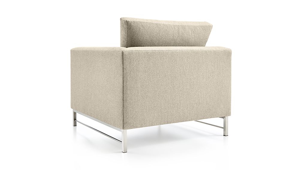Tyson Chair with Stainless Steel Base- Vail,Storm - Image 2