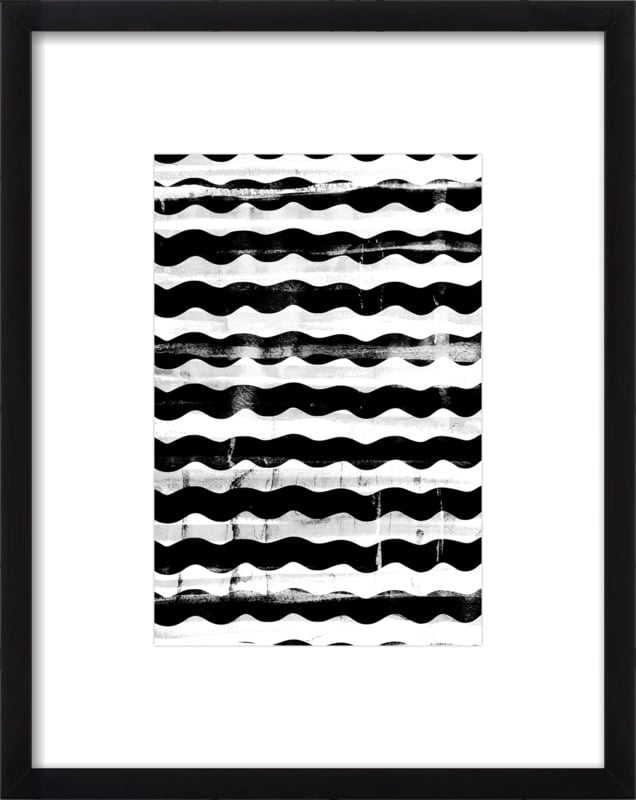 Black Waves - 15x19" - Black Wood Frame with Matte - Image 0