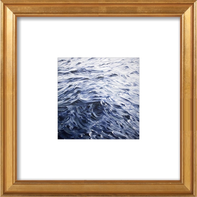 Smooth Sailing - 8"x8" Art Print - Gold leaf wood frame with Mat - Image 0
