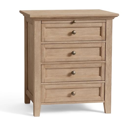 Hudson 4-Drawer Bedside Table, Mahogany stain - Image 0